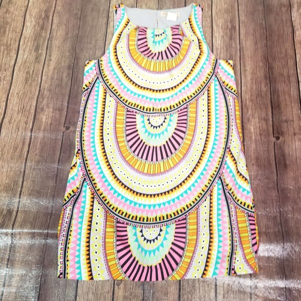 Mara Hoffman Womens Dress Multicolor S Small Geometric Sleeveless Lined